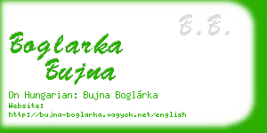 boglarka bujna business card