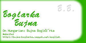 boglarka bujna business card